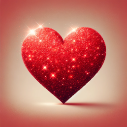 sparkly red heart