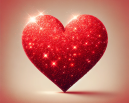 sparkly red heart